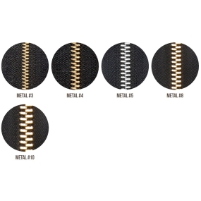 Metal zippers