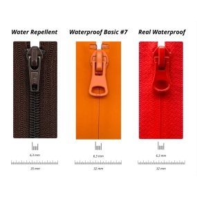 Waterproof zippers